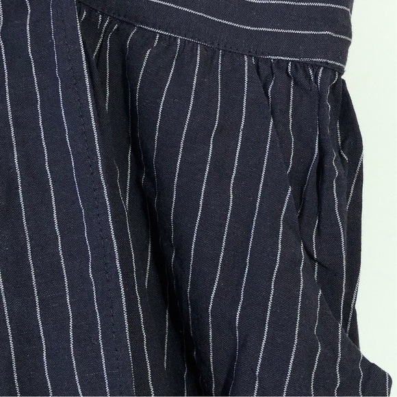 DRESS FORUM Blue + White Pinstripe Dress L - Picture 4 of 6